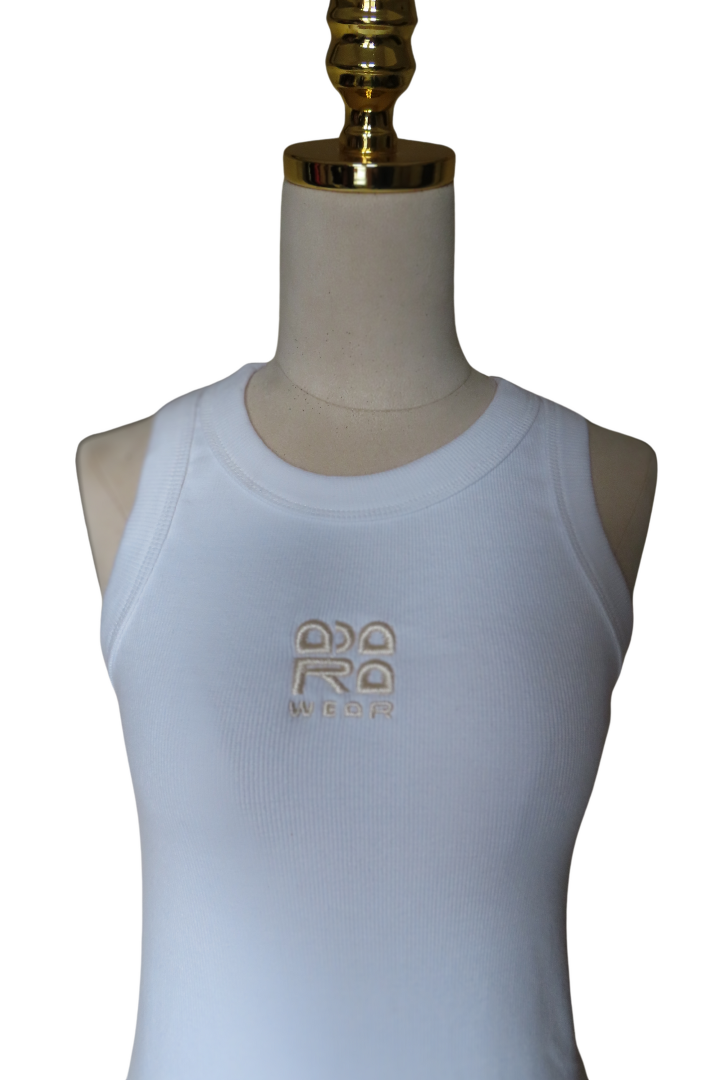 Adara embroidery ribbed tank top (Variants)