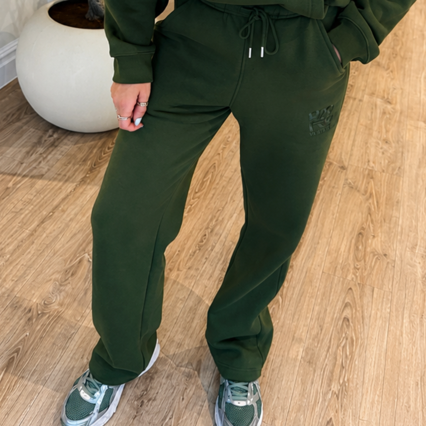 ADARA Wide Leg Joggers – Khaki