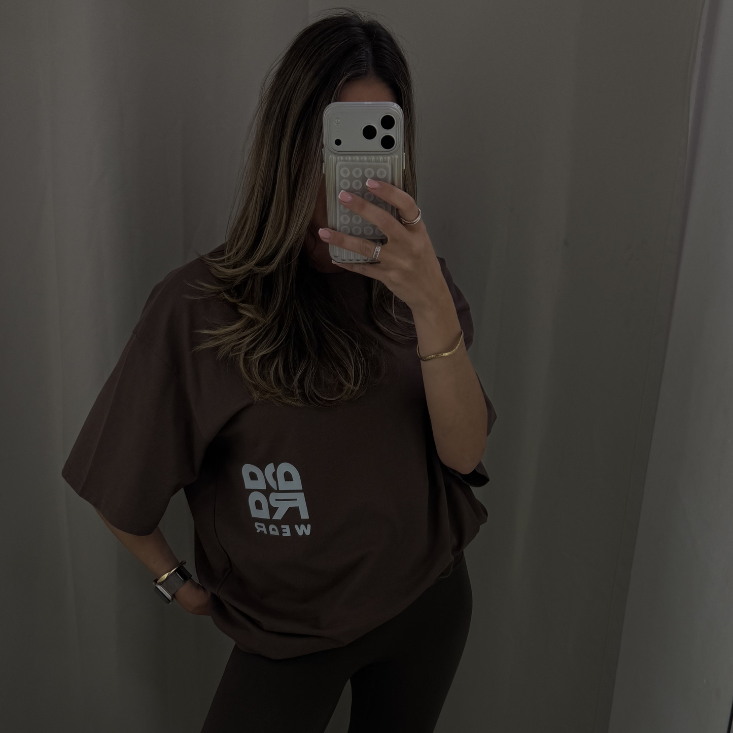 ADARA “Perspective” Oversized Tee – Chocolate